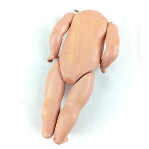 Vintage Doll body, dollhouse doll size, composition body, 5.3&quot; / 13.5 cm, Toddler type, circa 1930s, Germany, Doll repair and replacement