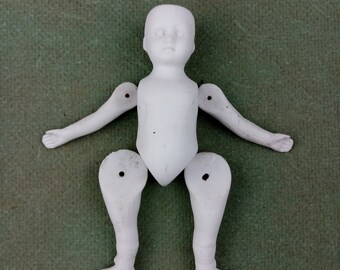 アンティークのドイツ製男の子用ベビードール（ミニチュア