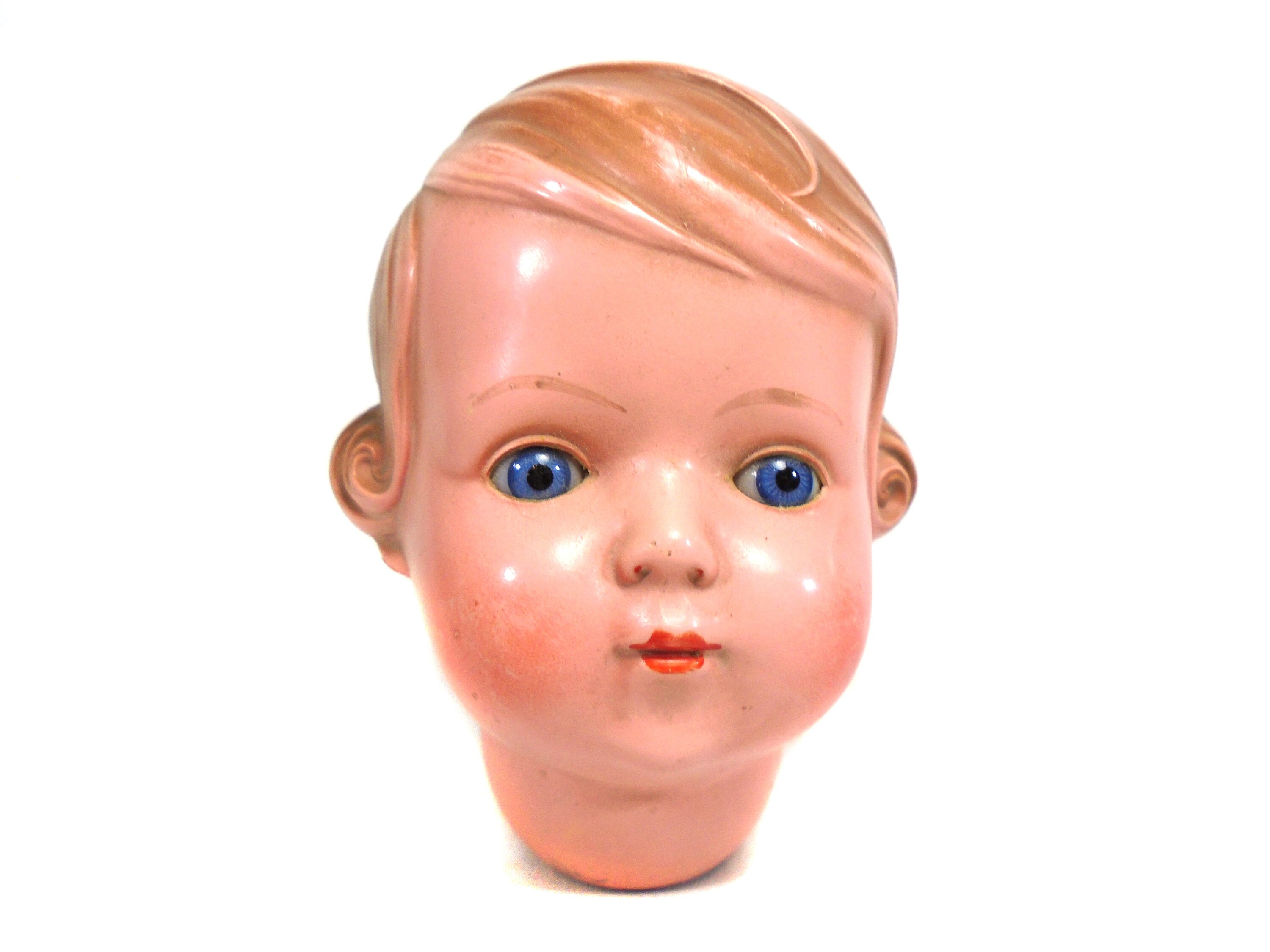 Poupée Ancienne Schildkröt Celluloïd 45 Cm - Années 1950 - Tête Buste