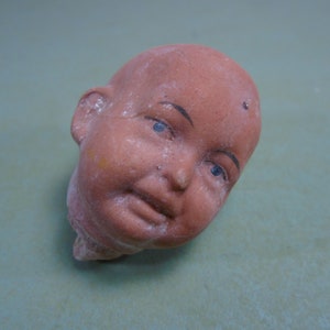 Antiker Puppenkopf , puppenhausgefärbter Babypuppenkopf , Puppe aus Bisquitporzellan , Limbach AG, Thüringen Deutschland