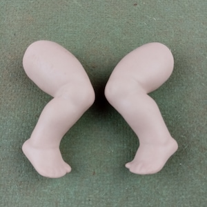 Doll legs for Artist reproduction, porcelain Doll legs, Artist Doll making, Baby Dolls, vintage 1990s Germany 2.68&quot; / 68 mm
