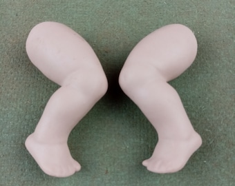 Doll legs for Artist reproduction, porcelain Doll legs, Artist Doll making, Baby Dolls, vintage 1990s Germany 2.68" / 68 mm