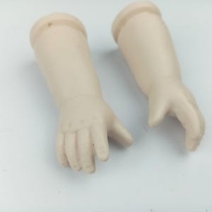 Reproduction dolls arms, pair dolls lower arms, bisque porcelain, Vintage Porcelain doll, doll making, 2.7&quot;