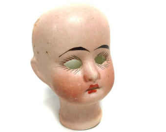 Antique Porcelain Doll Head, Gebruder Knoch, 13/0 Mold porcelain doll  head, Germany 1890, 5.7 cm - 2.3 inch, Doll repair part