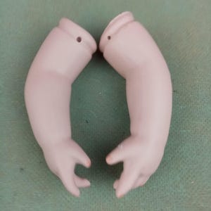 Reproduction dolls arms, pair dolls lower arms, bisque porcelain, Vintage Porcelain doll, doll making, 4.92"