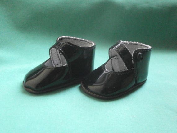 Puppenschuhe, Paar schwarze Puppenschuhe, Lackleder-Imitation, 2 einhalb-3  , Größe 6, Made in Germany - Etsy Österreich