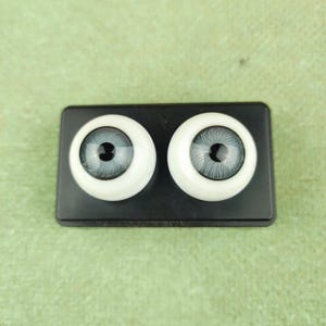 Antique glass eyes, doll eyes, blue, eye size 0.89&quot; / 22 mm, doll eyes, 1930s, Lauscha Germany