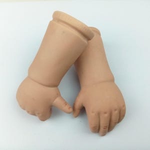 Reproducción de brazos de muñecas, par de antebrazos de muñecas, porcelana bisqué, muñeca de porcelana vintage, fabricación de muñecas, 3.5&quot;