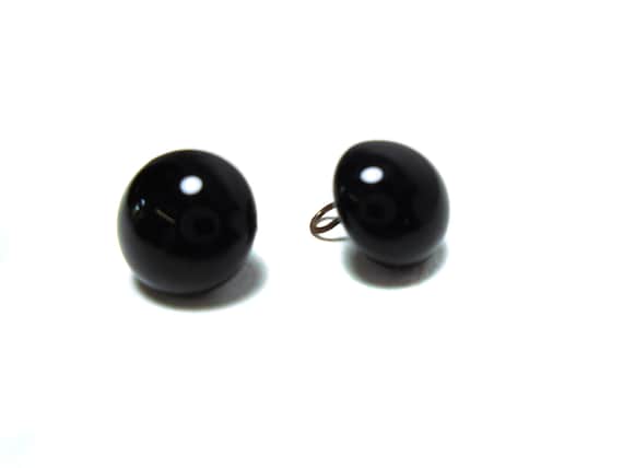 10 Glass Eyes 9 mm in black from Lauscha-Quality EYES FOR TEDDYS! 