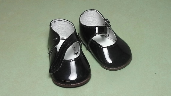 Dolls Shoes Pair of Black Doll Shoes Patent Leather Imitation 2 1 3 Size 6 Made in Germany Etsy Canada