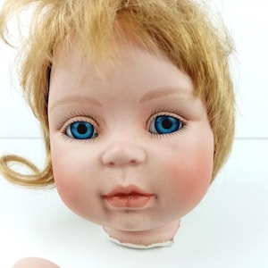 Künstlerpuppenkopf, Bisquitporzellan Kopf und Hände Reproduktion, Cindy M., Kunstpuppenset, Puppenzubehör, Kopfgröße 12 cm