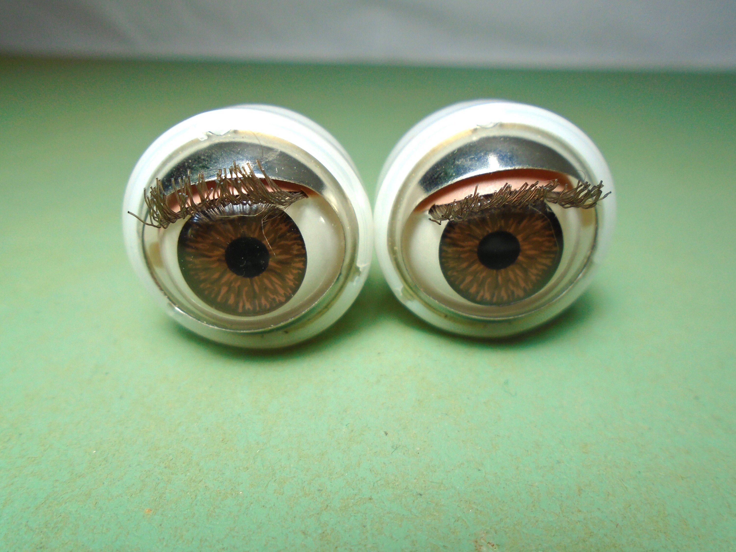 Doll eyes blinking vintage plastic capsule eyes brown eye Etsy