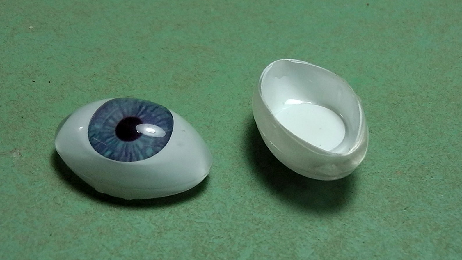 Acrylic Doll Eyes Blue Lens Shape Paperweight Vintage Etsy