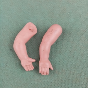Antique Celluloid Celba doll Arms, Early Celba Doll, baby doll Arms for 22 1/2 cm Dolls, 1920s,  Germany , replacement part