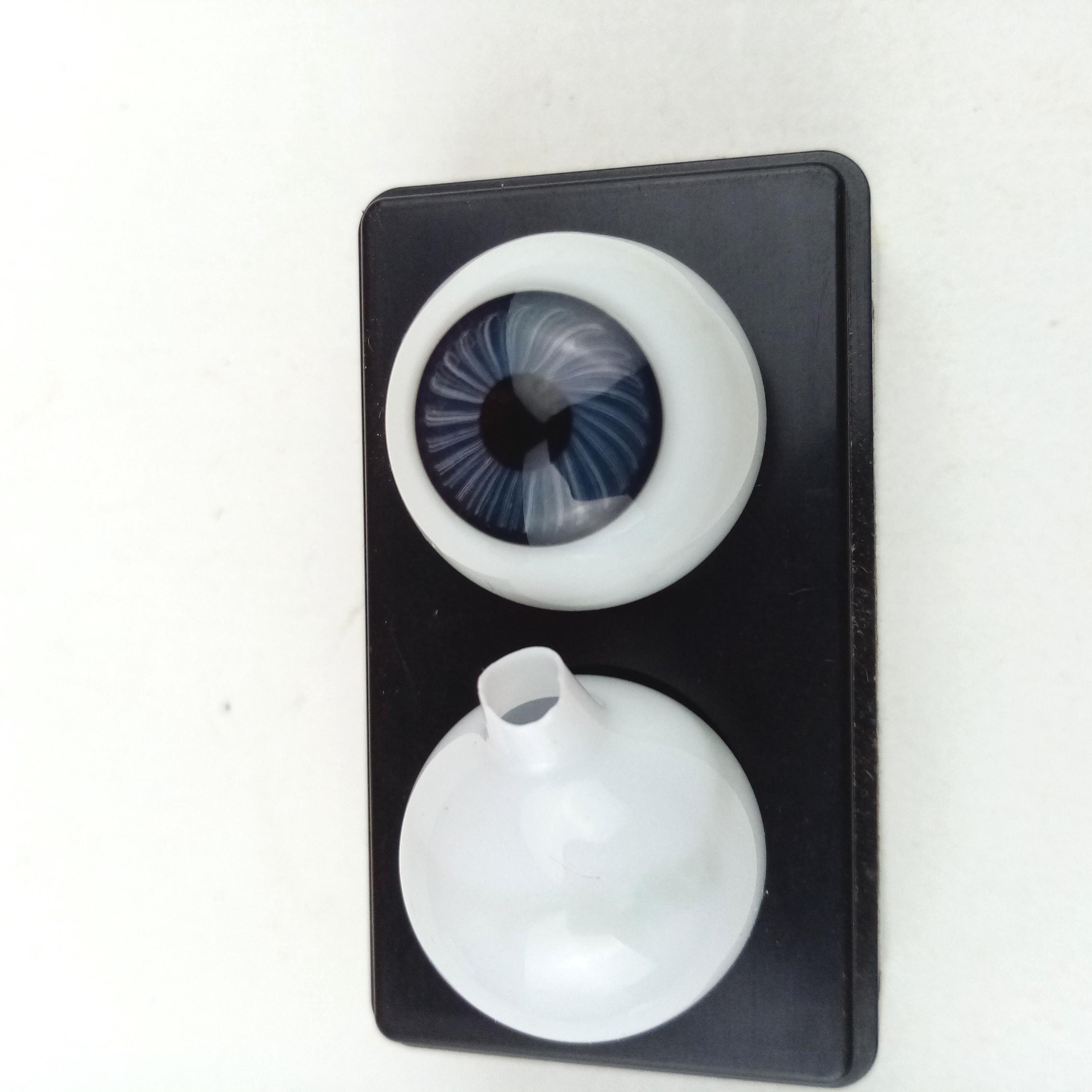 Occhi In Vetro Massiccio Per Bambole BJD 14 Mm Blu - Handmade UK Vecchio Stock - Foto 2