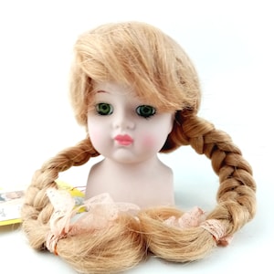 Kunstpuppe Perücke, Puppenperücke, blond, 10 &quot;bis 11&quot;, Vintage Real Doll Hair, Künstlerpuppe Reparatur, Vintage Puppenhaarersatz