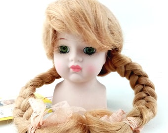 Art Doll Wig, doll wig, blonde, 10" to 11", Vintage Real Doll Hair, Artist Doll Repair, Vintage doll hair replacement