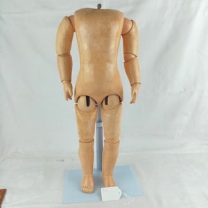 Antique ball jointed doll body, Heinrich Handwerck, composition and wood body, 17.7&quot; / 45 cm, circa 1910, Thuringia, Germany