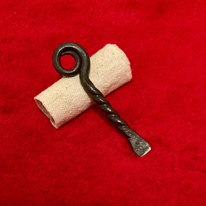 Hand Forged Twisted Flathead Screwdriver (Wire Brushed)