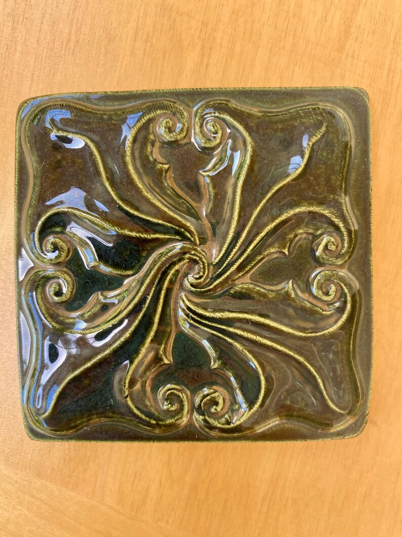 Teal Center Twist 3x3 Decorative Tiles 10 in Stock Etsy Canada
