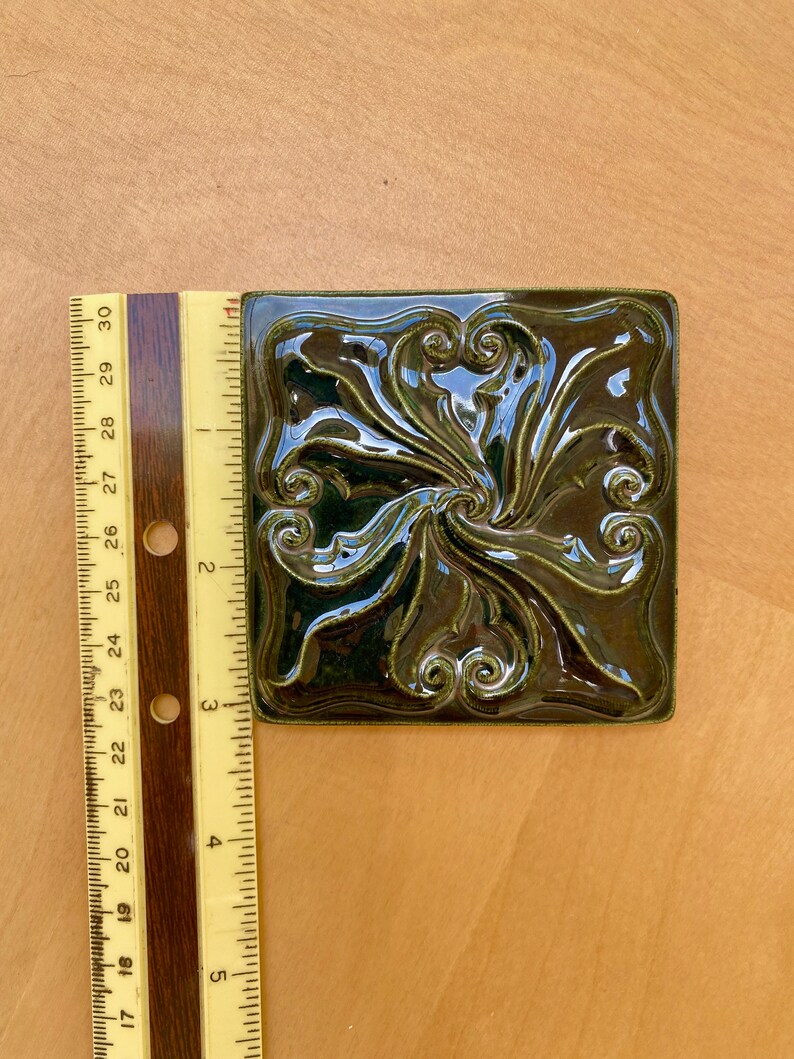 Teal Center Twist 3x3 Decorative Tiles 10 in Stock Etsy Canada