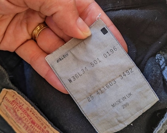 Levis 501 Jeans Black W36 | Vintage 90s - Etsy