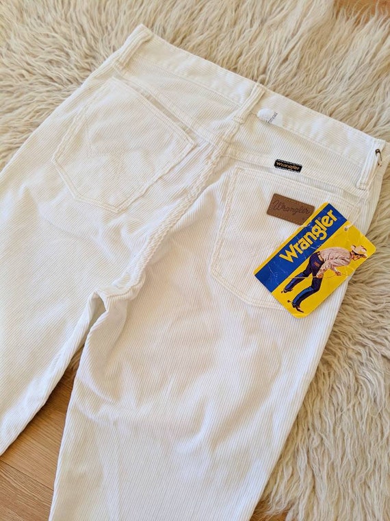 RARE Wrangler trousers in white corduroy velvet, … - image 4