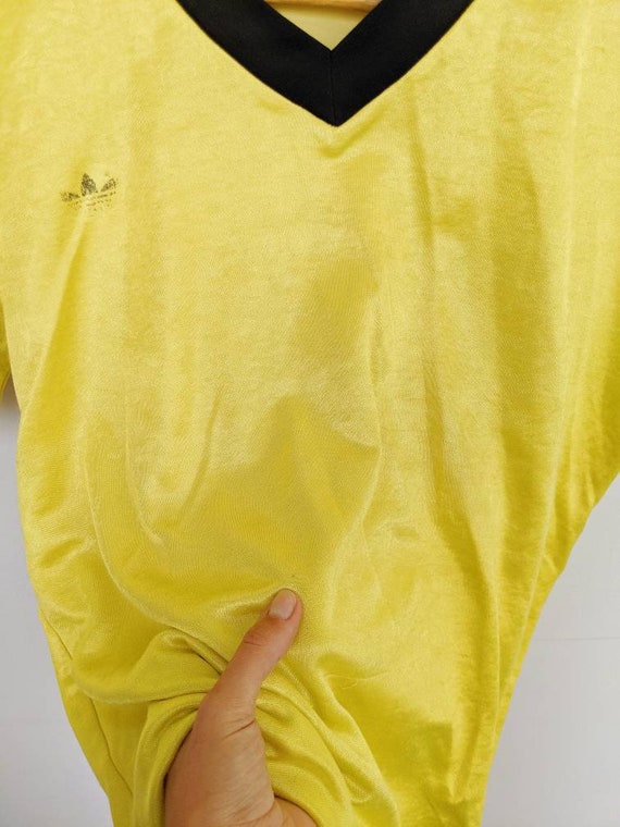 Rare Vintage Adidas Yellow Oversized Fit Tracksuit Bottom