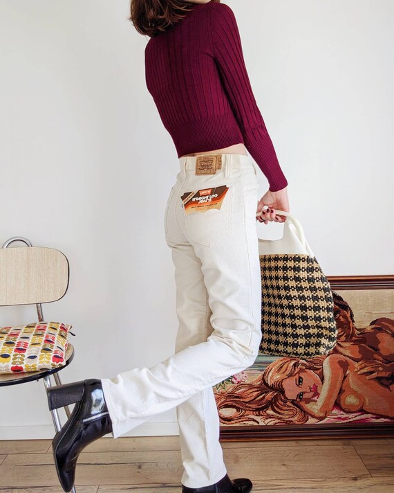 RARE Levi's student pants in off-white corduroy |… - image 2