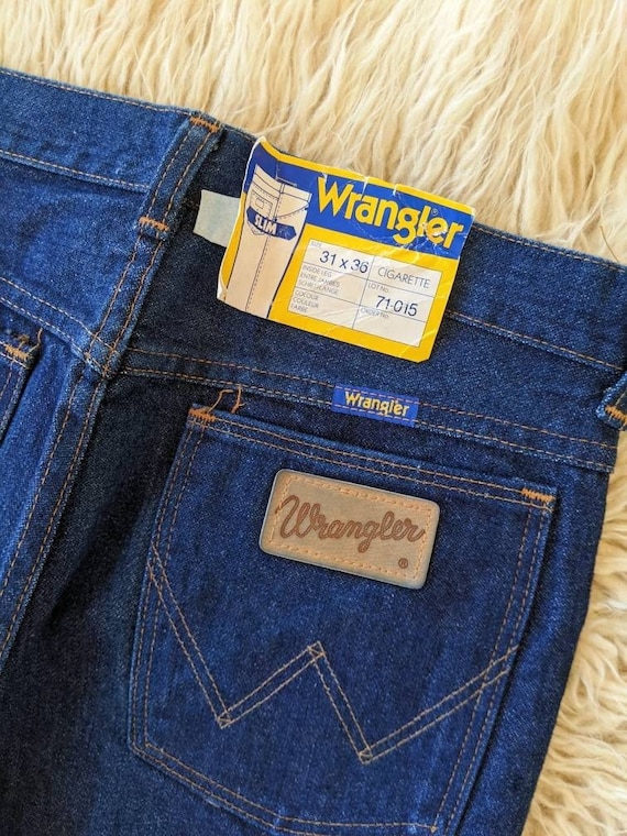 RARE Wrangler raw denim jeans, deadstock denim pants … - Gem