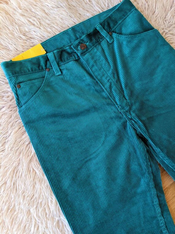 RARE Wrangler trousers in turquoise blue corduroy woo… - Gem