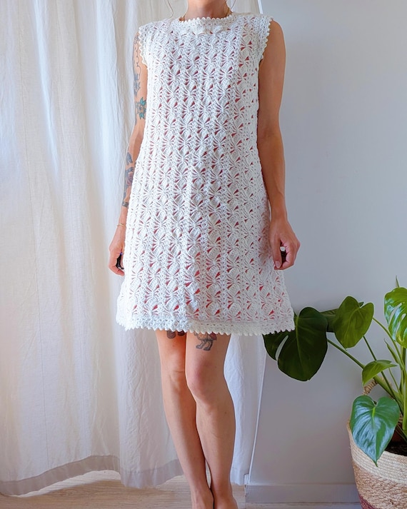 white sleeveless crochet dress Karen Kane Women's Sleeveless Crochet Dress, Large, L, Off White, 100% Polyester
