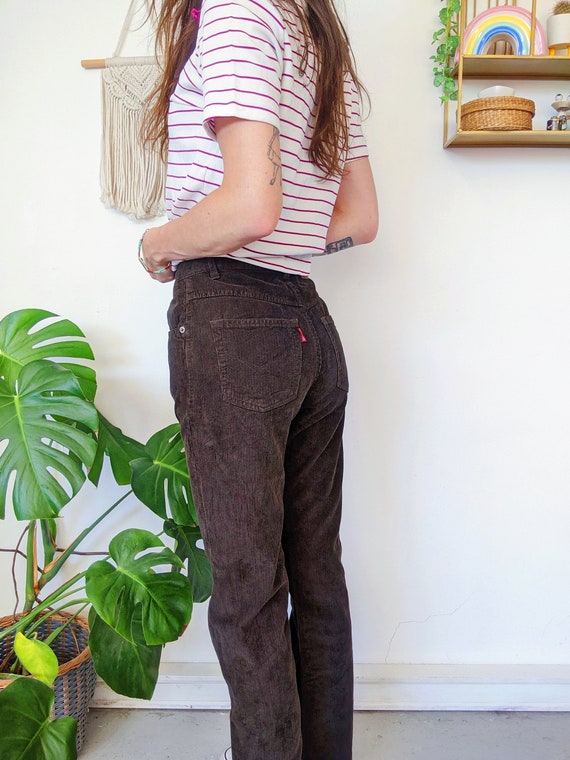 Pantalon en velours côtelé marron, jeans en velou… - image 2