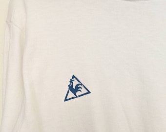 Maillot Vintage Le Coq Sportif Années 80 - Football Manches Longues, Vert, Taille L
