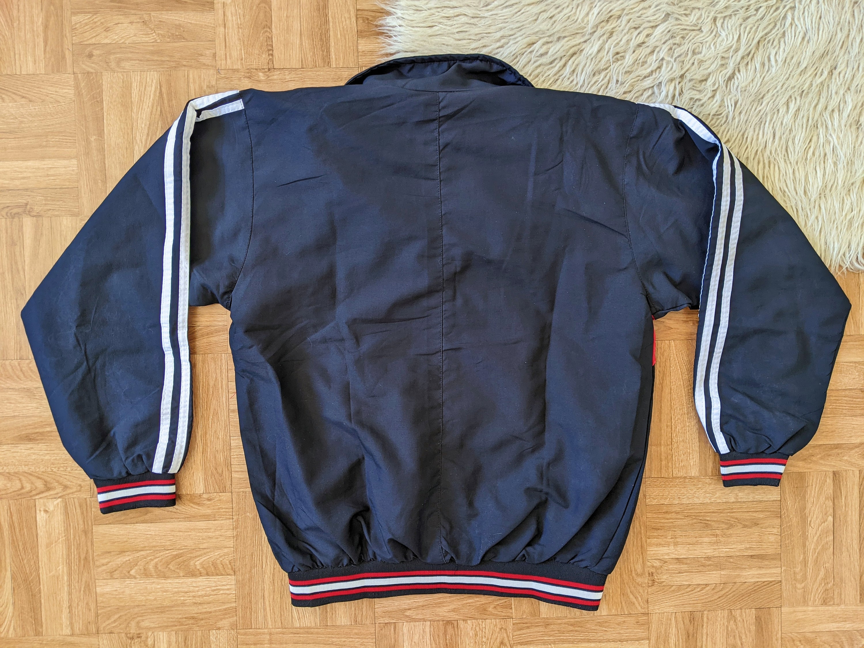 Vintage men Adidas black full zip high neck track jacket in