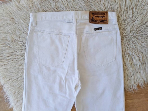90s Wrangler M1178 White Denim Pants 28 Wrangler Straight Fit 