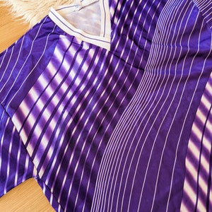 Vintage 1980 purple and white sports jersey, unisex short sleeve t-shirt image 7