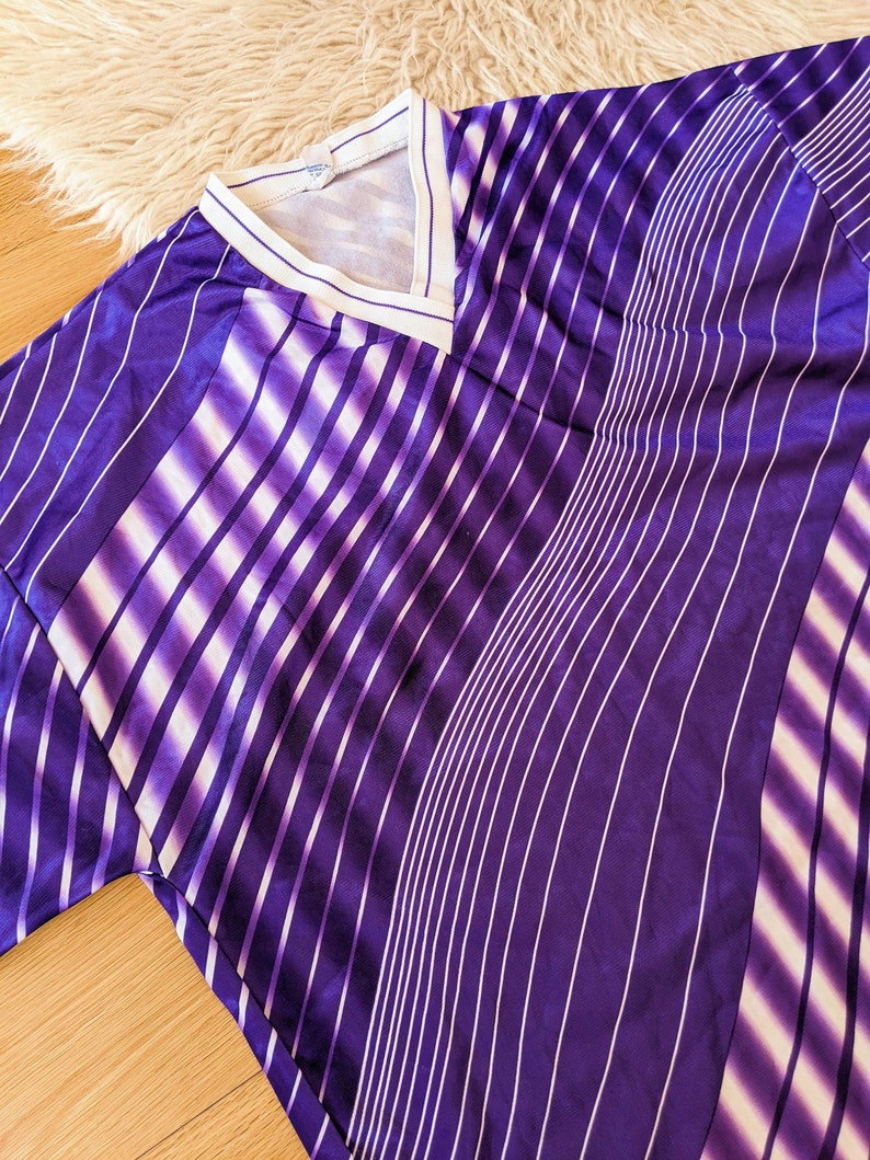 Vintage 1980 purple and white sports jersey, unisex short sleeve t-shirt image 7