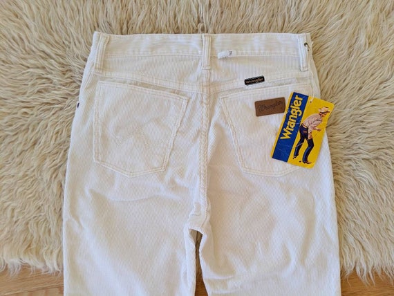 RARE Wrangler trousers in white corduroy velvet, … - image 5