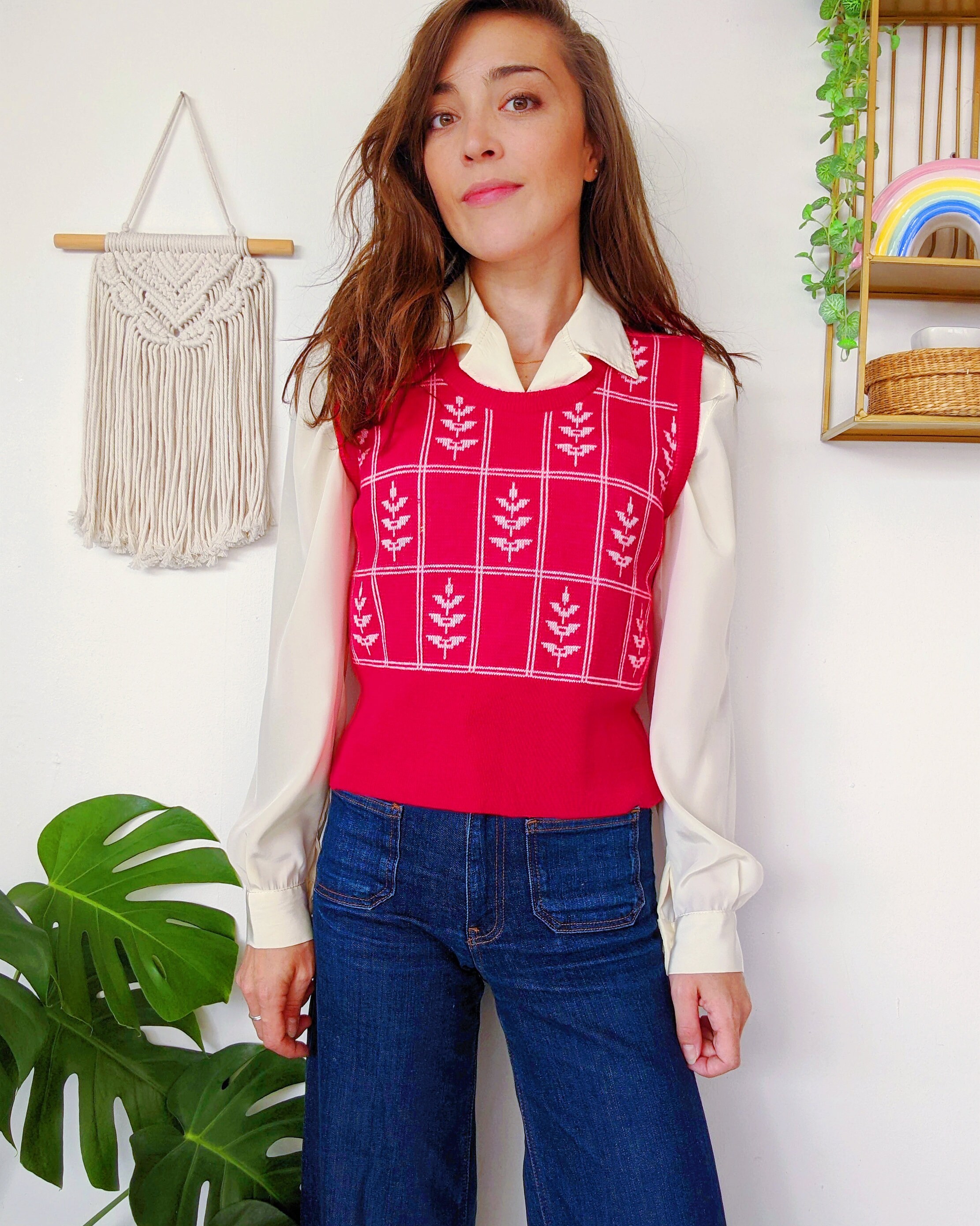Swiss Stripe Scarlet Sweater Swiss Stripe Scarlet Sweater