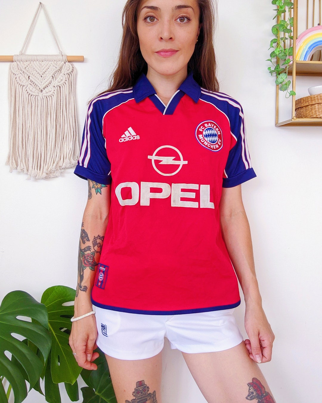 SH）00's old adidas “Bayern München” game shirt 着丈79cm