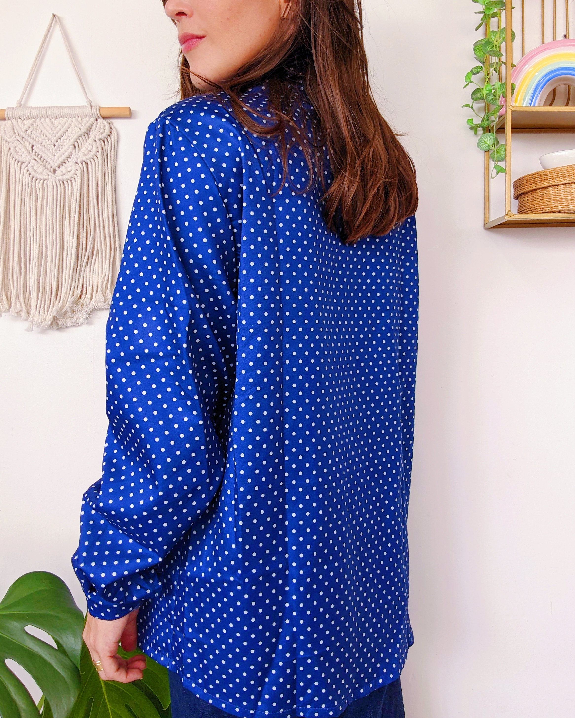 トップス BLUELEA silky jagcquard blouse L'AGENCE Bianca Silk Blouse - Joseph