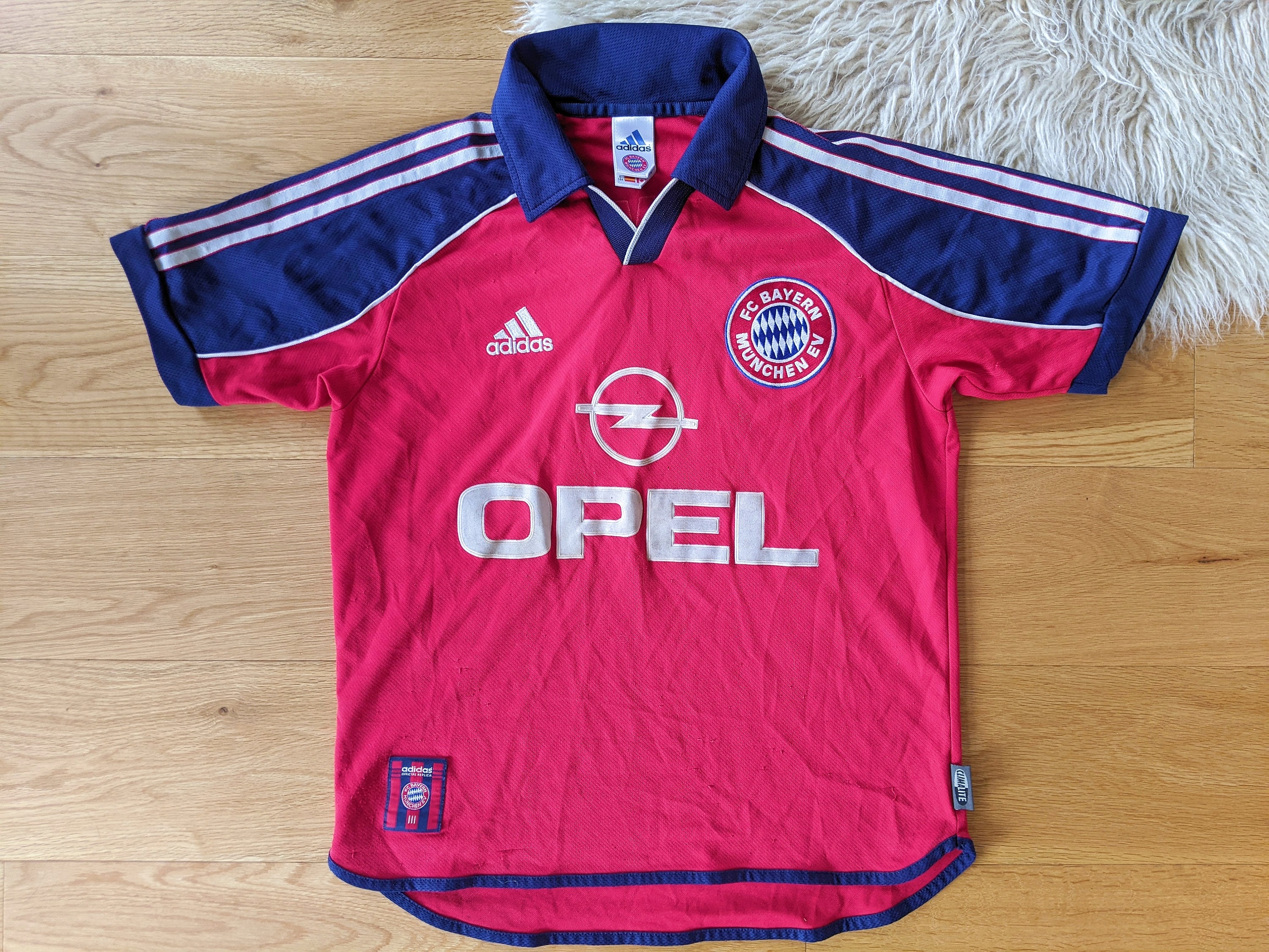 FC Bayern München adidas 00s Vintage 1999-2000 Adidas FC Bayern Munich Red Jersey Medium