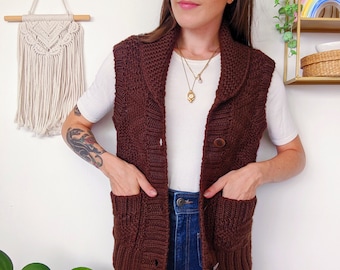 Ralph Lauren brown sleeveless knitted vest | vintage from the 00s