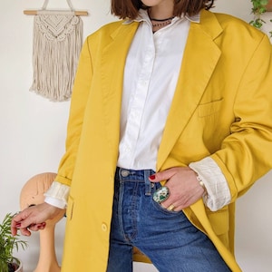 Blazer jaune oversize vintage des années 90 image 5