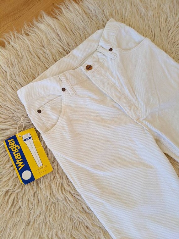 RARE Wrangler trousers in white corduroy velvet, … - image 6