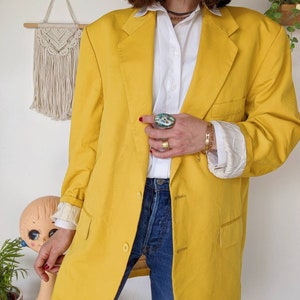 Blazer jaune oversize vintage des années 90 image 7