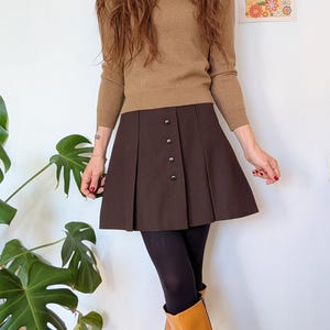 Ensemble Veste Et Mini-jupe Girbaud Marron écossais Taille 38 - Coton, Occasion Très Bon état