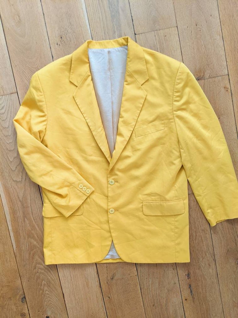 Blazer jaune oversize vintage des années 90 image 10