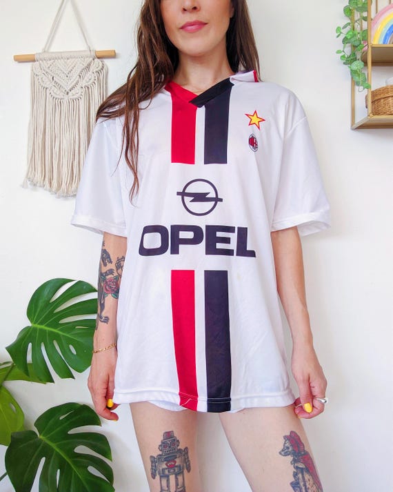 Vintage 1990 | Opel Red White Black Football Shirt, Short Sleeve